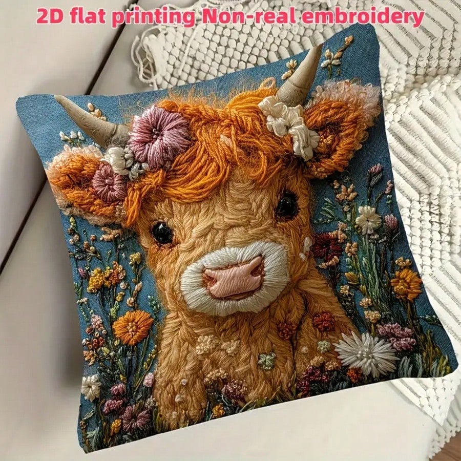 1 adet Vintage Highland İnek D - Pillow Insert 18X18 incelemesi ve fiyatı