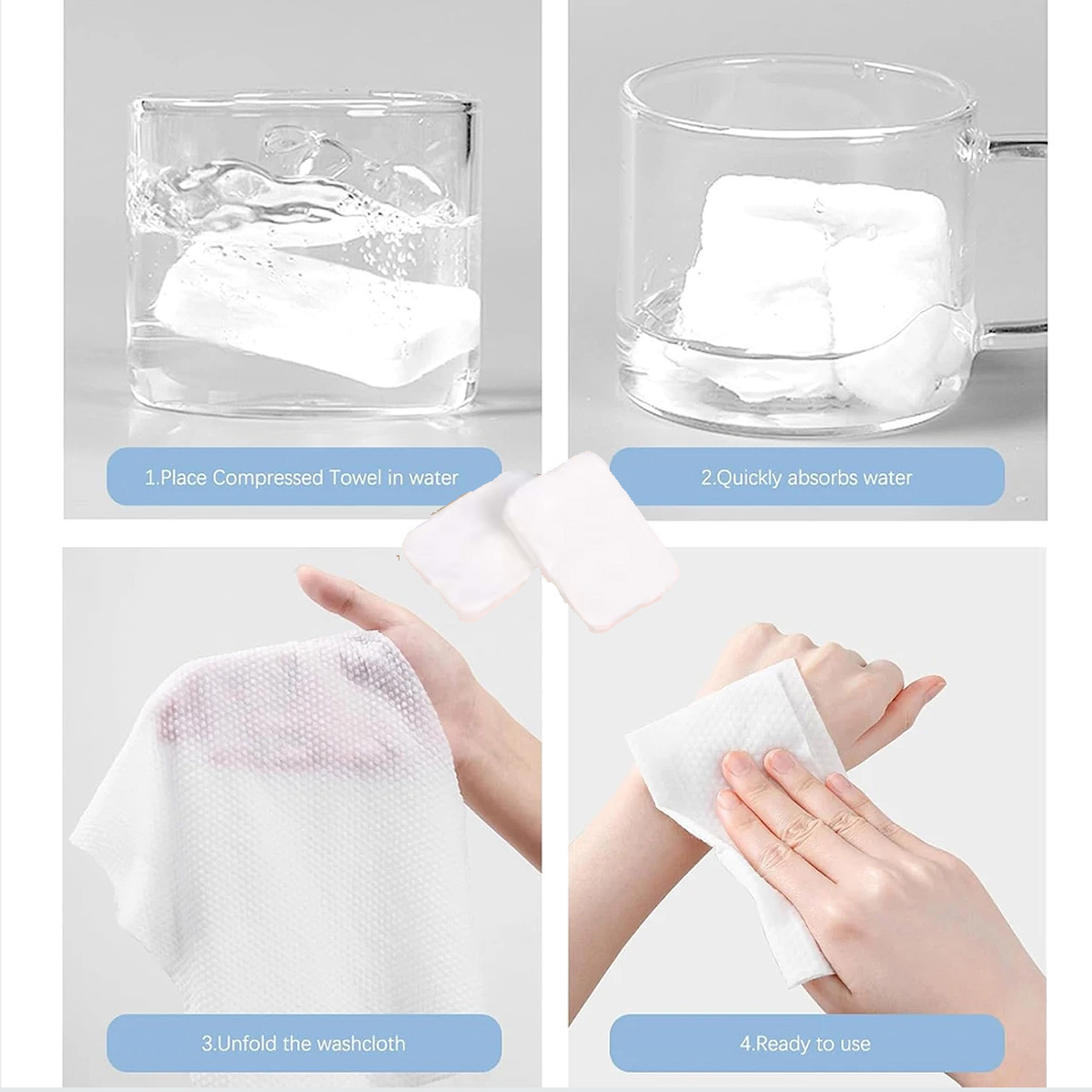 100 Adet Taşınabilir Sıkıştırı - Home Textiles Face Towel incelemesi ve fiyatı