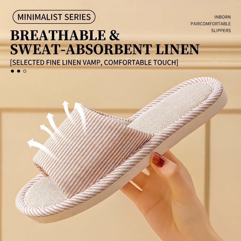 Nefes Alabilen Keten Terlik Ka - Home Textile incelemesi ve fiyatı
